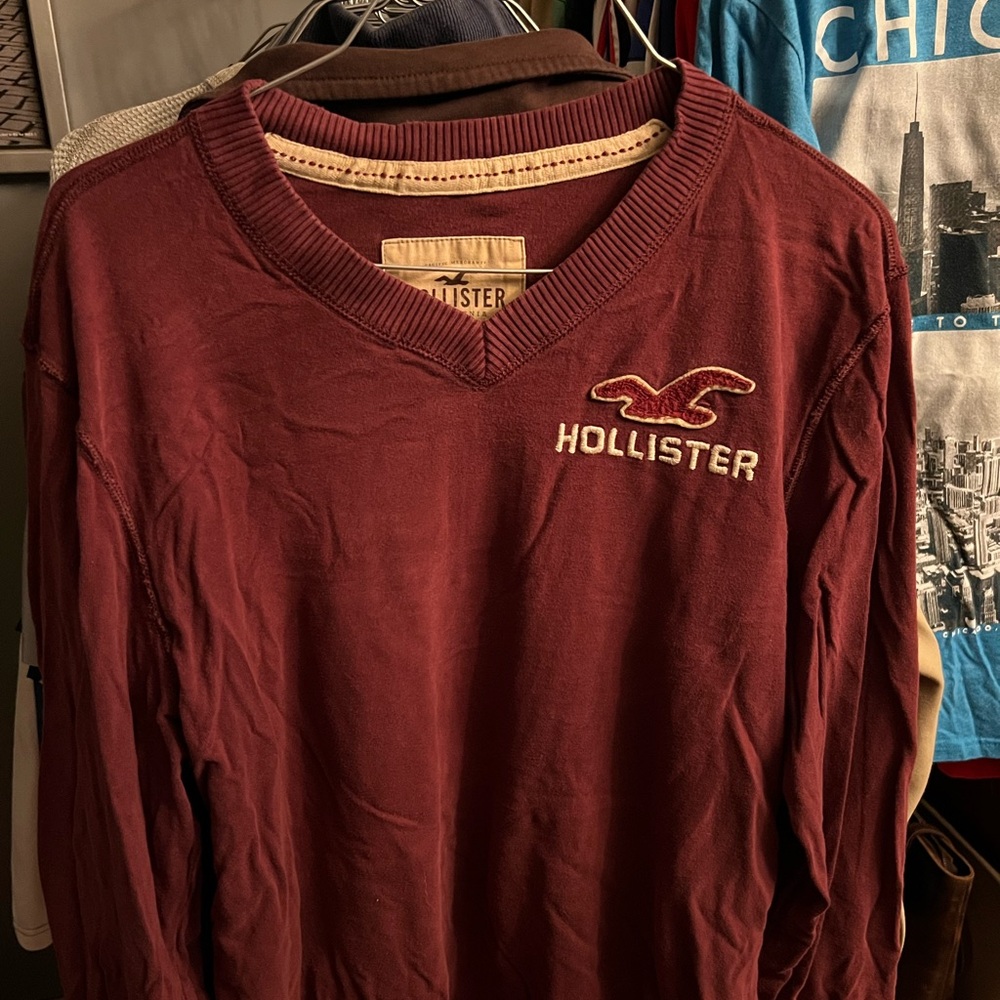Hollister Burgundy Sweater XL
